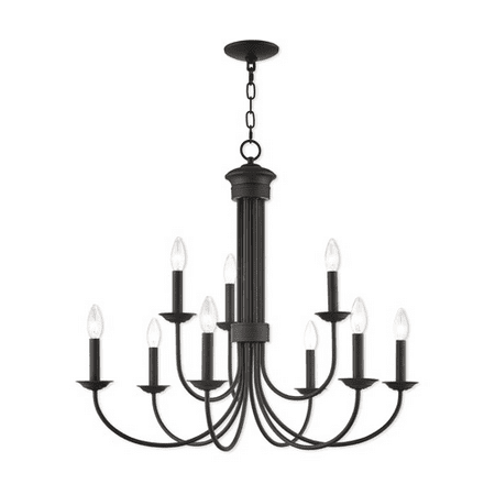 

Chandeliers 6 Light With Bronze Candelabra 30 inch 360 Watts - World of Crystal