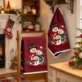 thumbnail image 6 of 2 Pack Christmas Towels, Christmas Hand Towels, Christmas Decorations Snowman Printed Bathroom Hand Towels Kitchen Dish Towels Decor Holiday Winter Gift, 6 of 7