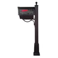 thumbnail image 4 of Special Lite Products SCB2005-SPK710-WRB3-BLK Hummingbird Curbside Newspaper Tube and Springfield Mailbox Post with Base - Black, 4 of 5