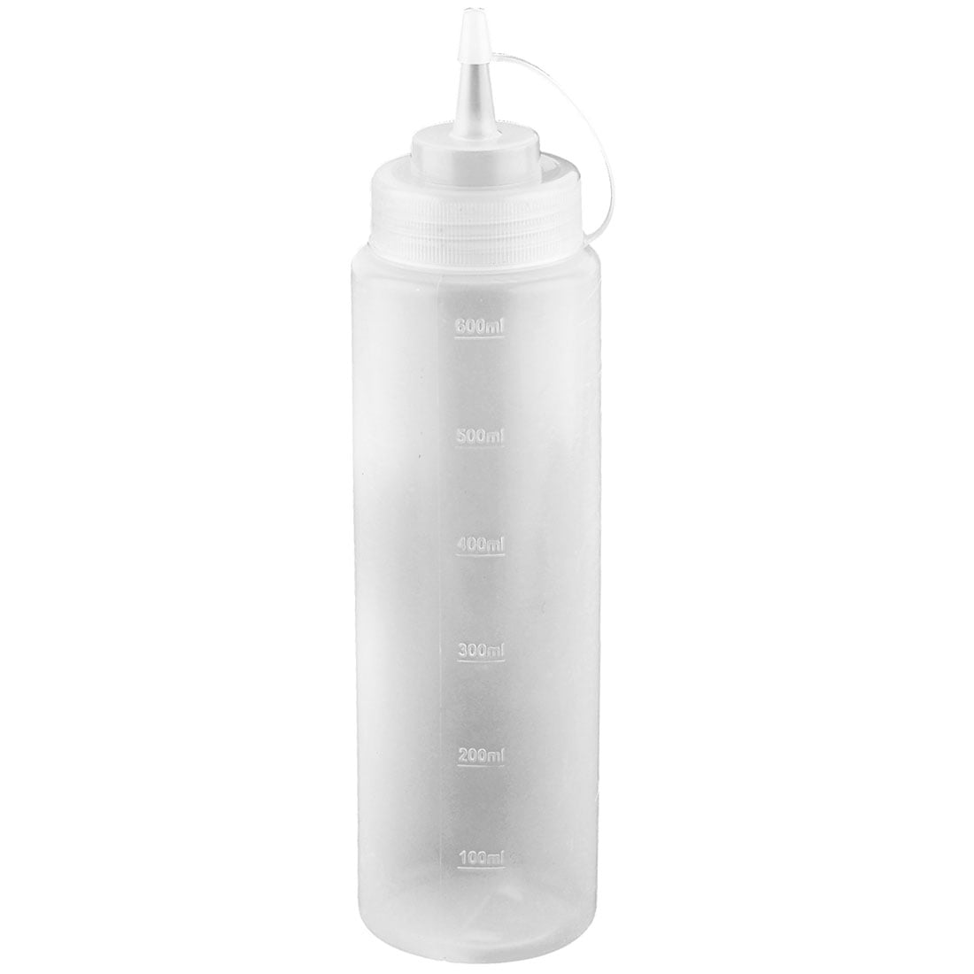 Baking Tool Plastic Squeeze Bottles Condiment Ketchup Oil Salt Clear 600ml by