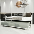 thumbnail image 2 of Uforic Alloy Steel Twin Size Daybed with Trundle, White, 2 of 7