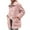 Pink, variant on DYTTDG Women's Winter Warm Jacket Solid Color Plush Long Sleeve Lapel Pocket Jacket Casual Fashion Coat Great Gifts for Less