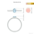 thumbnail image 4 of Angara Natural 0.4 Ct. Aquamarine Solitaire Ring in Sterling Silver for Women (Ring Size: 12), 4 of 9