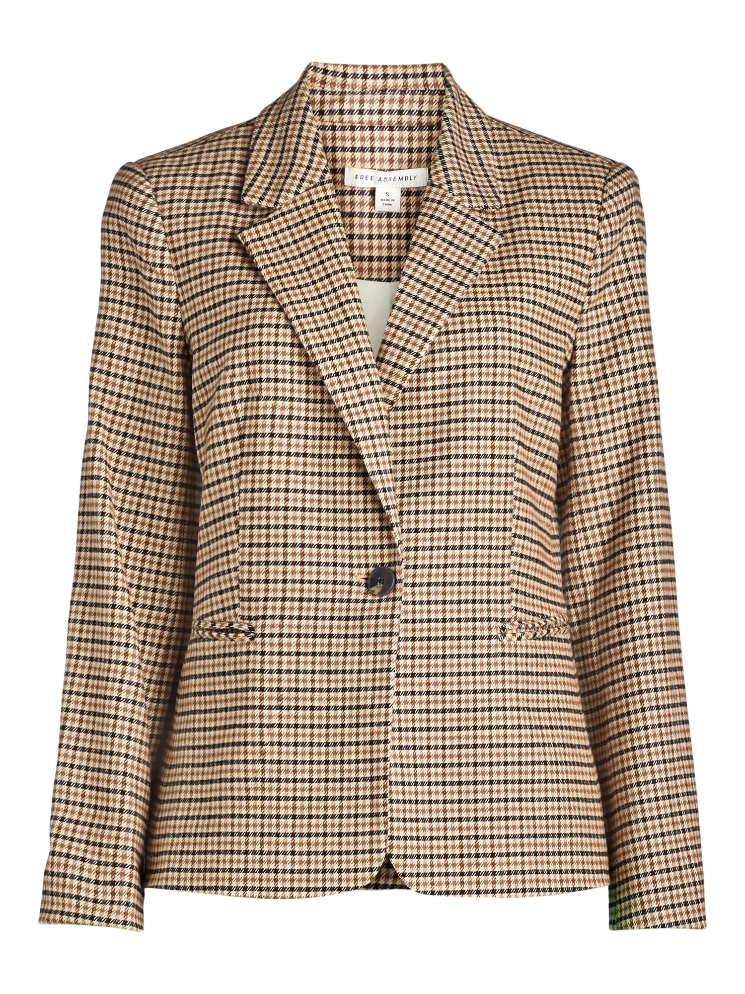 Free Assembly Women's Single Breasted Blazer, Sizes XS-XXL