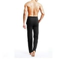 thumbnail image 2 of SWSMCLT Men's Yoga Sweatpants Straight Leg Drawstring Long Pants Gym Thin Soft Stretch Yoga Pants Black Large, 2 of 4