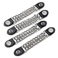 thumbnail image 2 of Diamond Plate 4-Piece Vest Extender Set - Faux Leather Ends, Nickel Button - 6.5 Inch Extensions, 2 of 4