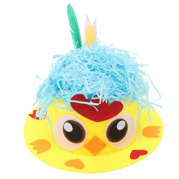 Masteelf 1 Set Easter DIY Hat Easter Decorations Kids Hats Easter Bonnet Material Kit Easter Chicks Hat Kids Hat Craft for Easter Party Supplies