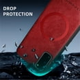 thumbnail image 3 of Allytechgroup Magnetic for Samsung Galaxy S20 Case, Compatible with MagSafe Support Magnetic Car Phone Mount PU Leather Slim Phone Case for Women Men for Samsung Galaxy S20, Winered, 3 of 10