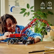 LEGO Technic Material Handler 42144, Mechanical Model Crane Toy, with Manual and Pneumatic Functions, Construction Truck Building Set, Educational Toys