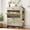 Rustic Maple, variant on Modern Industrial Shoe Cabinet with 2 Flip Drawers, Barn Door Storage Stand
