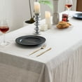 thumbnail image 4 of 100 Pure Linen Rec Tablecloths 120LX60W Inch for DiningBuffet Parties Picnic Events Weddings and Restaurants 10ft Table Cloth Thanksgiving hine Washable TableclothNatural Linen, 4 of 7