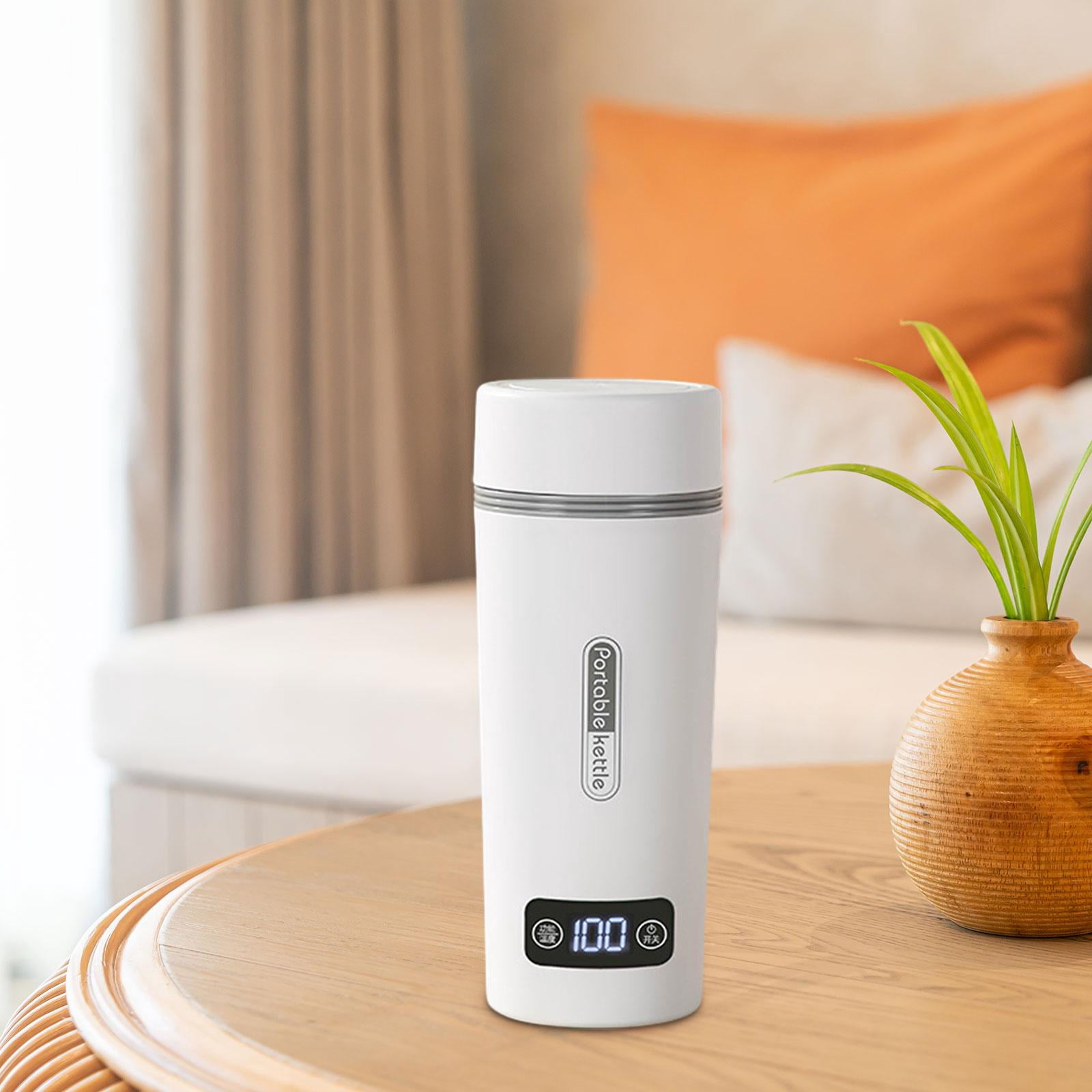 350ml Portable Kettle Electric Tea Kettle Insulated Smart Teapot Coffee Kettle Small Water Boiler for Parties Household Trips white