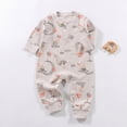 thumbnail image 2 of CAUYDY Baby Bodysuit Long Sleeve Romper Newborn Fall Winter Pajamas Preemie Infant Boys Girls Sleepers Loungewear Sizes 9-12 Months,Light Gray, 2 of 7
