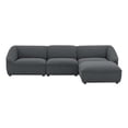 thumbnail image 3 of Modway Comprise 4-Piece Living Room Set in Charcoal, 3 of 10