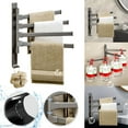 thumbnail image 2 of LAMIRO Swivel Bathroom Towel Rack Wall Mounted Towel Rack,Stainless Steel Towel Bar 3-Arm Towel Hanger Space Saving Towel Racks for Bathroom,Kitchen, 2 of 4