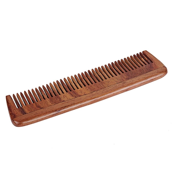SVATV HANDCRAFTED ROSEWOOD COMB FOR DETANGLING HAIR FOR THICK, CURLY AND WAVY HAIR, NON-STATIC AND ECO-FRIENDLY WITH WIDE TOOTH FOR GROOMING HAIR COMB FOR MEN & WOMEN - (S-42)