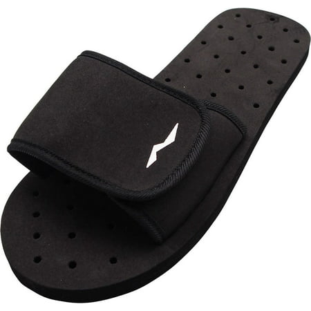Norty Boys Mens Summer Comfort Casual Slide Strap Shower Sandals Slip On Shoes, 40339 Black / (Best Soap For Slip And Slide)