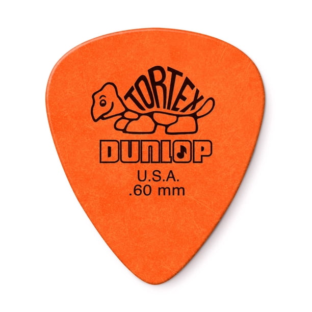 Jim Dunlop Púa De Guitarra Naranja Estándar De 60 Mm, Paquete De 12
