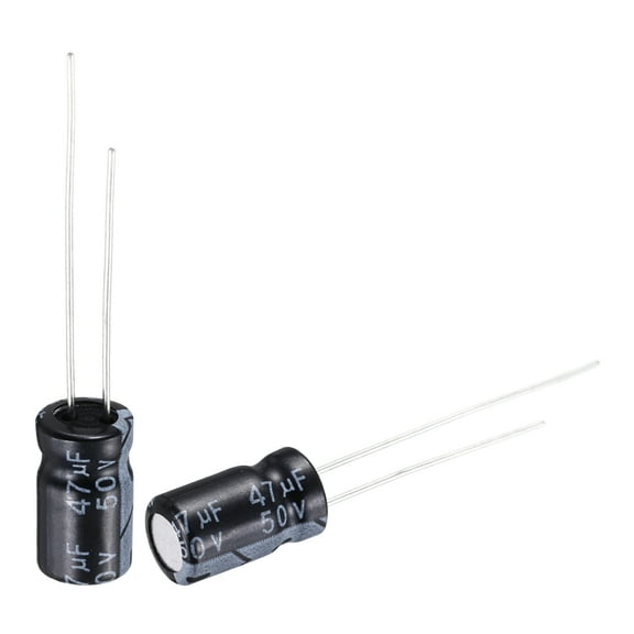 47uF 50V Capacitors, Aluminum Electrolytic Capacitors 105C High Temp 50pcs
