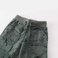 thumbnail image 4 of Bainana Boys Sweatpants Toddler Dinosaur Print Elastic Waist Taper Leg Trousers Soft Lightweight Spring Autumn Boys Pants Dark Green Size 6-7 Years, 4 of 5