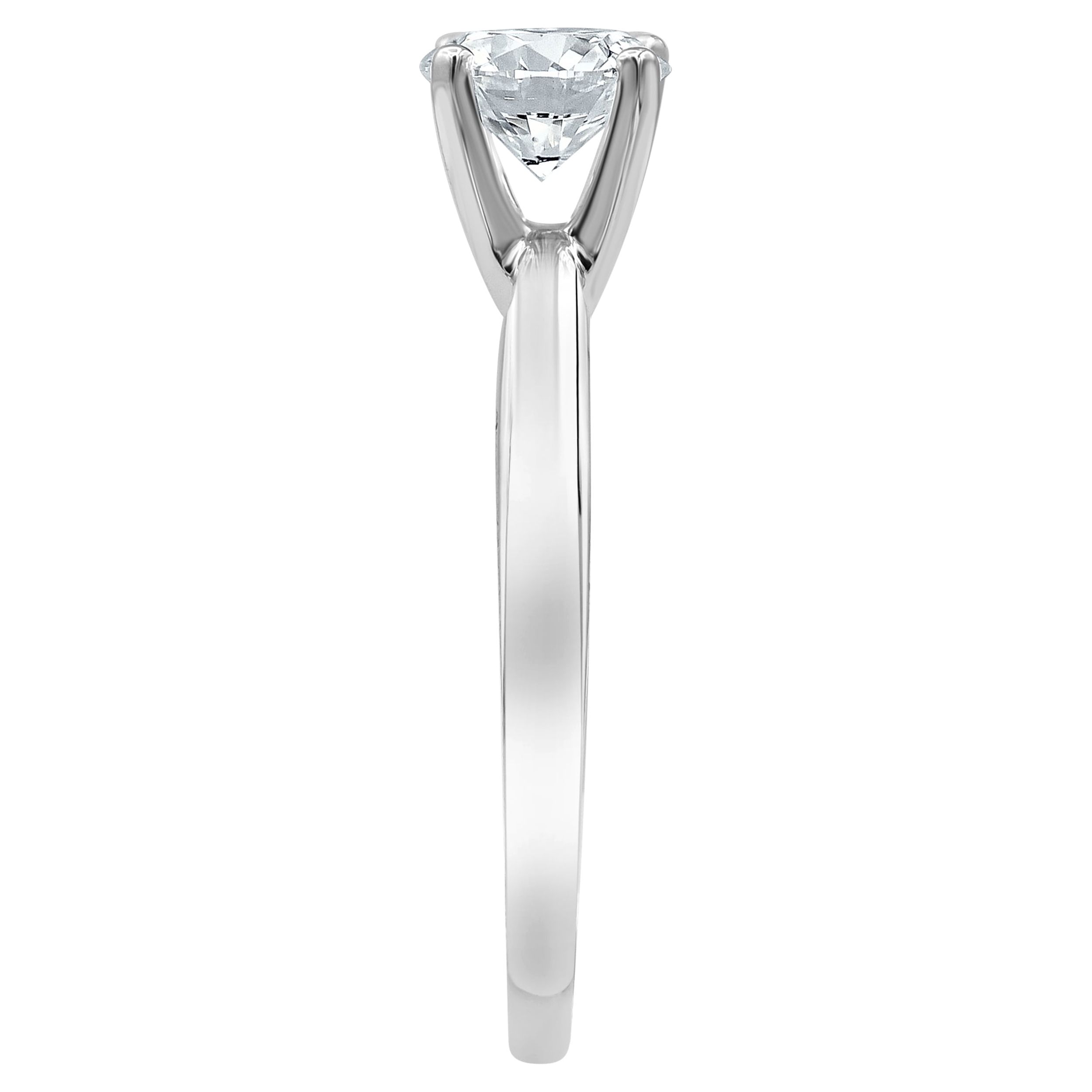 Unique Moments 1.00 ct Lab Grown Diamond Solitaire Ring in 14K White Gold (H, SI2)