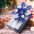 thumbnail image 5 of 5 piezas de flores navideñas con purpurina artificial, flores de Pascua, adornos para árbol de Navidad, guirnaldas DIY, decoraciones para el hogar, bodas, fiestas, regalo, 5 of 5