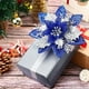 thumbnail image 5 of 5pcs Christmas Flowers Glitter Artificial Poinsettia Floral Xmas Tree Ornaments DIY Garlands Home Wedding Party Decorations Gift, 5 of 5