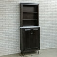 thumbnail image 2 of 78-inch Tall Lodge Style China Cabinet with 3 Display Shelves, 2 Doors, and 4 Legs, 2 of 3