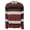 Merlot Heather, variant on Men's Long Sleve Striped Polo Shirt MHthr Medium