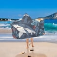 thumbnail image 5 of Shark in Flowers and Leaves Toddler Hooded Beach Towel 24" x 50" Kids Bath Towels Soft Quick Dry for Swim Pool Boys Girls, 5 of 7