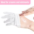 thumbnail image 3 of Guantes COOLJOB de algodón 100% para hidratación, blancos, 6 pares, 3 of 6