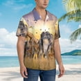 thumbnail image 5 of Easygdp Wildlife Protection Men's Hawaiian Shirts Print Lapel Short Sleeve for Beach, vacation, party, casual occasions - X-Large, 5 of 9