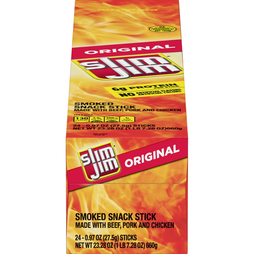 Slim Jim Original, 0.97 Oz. 24-Count - Walmart.com - Walmart.com