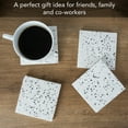 thumbnail image 2 of Thirstystone White Natural Terrazzo Coasters with Protective Cork Backing 4" Square, 2 of 4