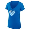 thumbnail image 2 of Women's G-III 4Her by Carl Banks  Royal Kansas City Royals Heart V-Neck Fitted T-Shirt, 2 of 5