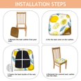 thumbnail image 4 of Lemon Seat Covers for Dining Room Chairs Set Of 6,Stretch Printed Washable Chair Seat Cover with Elastic Ties and Button,Removable Waterproof Couch Cushion Covers, 4 of 6