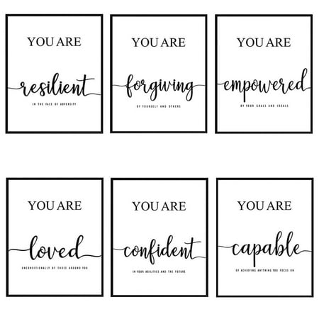 

6Pcs Motivational Wall Art Inspirational Quotes Wall Decorations Wall Paintings