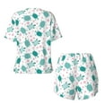 thumbnail image 6 of "Wukai Sea Turtle Women's Pajama Set - Short-Sleeve Top and Shorts with Elastic Waistband and Pockets for Loungewear, Yoga, and Casual Wear-Medium, 6 of 8