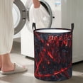 thumbnail image 5 of Zufioo Cyberpunk Cityscape Lights Print Round Dirty Clothes Basket, Waterproof Standing Dirty Clothes Bag, Suitable for Home, Bathroom, Car Trunk-Small, 5 of 6