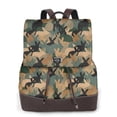 thumbnail image 1 of Easygdp Camouflage Rabbit Mochila de Cuero para Mujeres, Bolso de Hombro, Bolsos de Mano de Moda para Trabajo y Viajes, 1 of 4