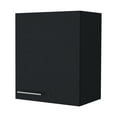 thumbnail image 2 of So-Hi Melamine Wall Cabinet One Door, Black Compact Kitchen Storage, 2 of 8