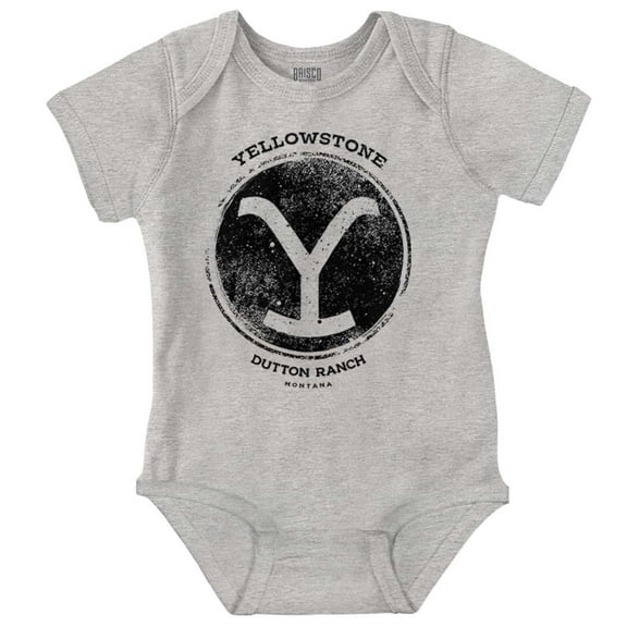 Yellowstone Ranch Cattle Brand Romper Boys or Girls Infant Baby Brisco Brands NB