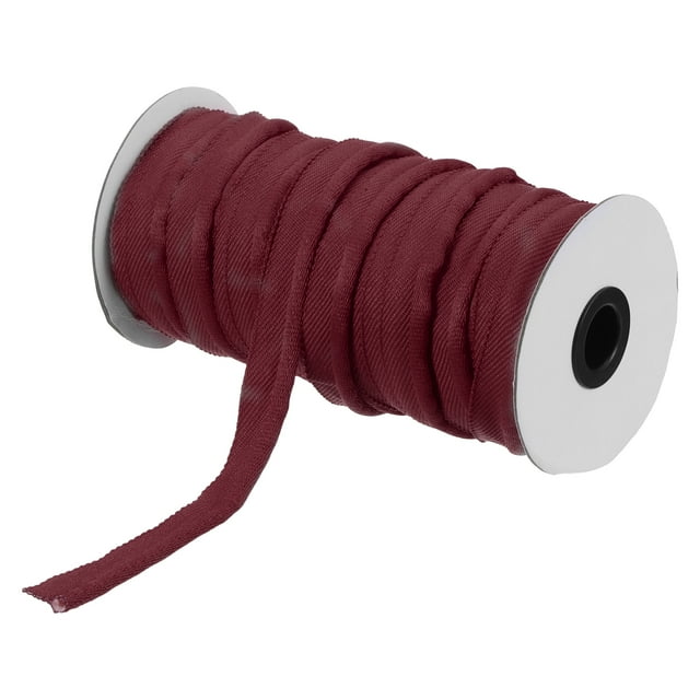 Uxcell 1Pcs Cinta de Piping para Costura DIY, Borde de Tela, Rojo Vino, 5/8" x 20 Yard