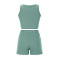thumbnail image 3 of 2 Piece Women Lounge Sets - Sleeveless Crop Tank Top and Pockets Shorts Lounge Set Tracksuits Sweatsuits for Women, 3 of 4