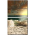 thumbnail image 2 of Rushing Waves under Heavy Clouds - Beach Photo Canvas Print, 2 of 3