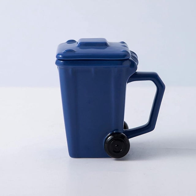 Taza de café divertida para hombres, taza de café de viaje, accesorios para el hogar, papelera de reciclaje, taza de café de cerámica