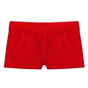 Eandarui Little Girls Dance Shorts V-front Waistband Gymnastics Dancewear Ballet Yoga Training Red 10