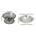 thumbnail image 4 of Buffet Chafing Dish Round Chafing Dish w/ Glass Lid & Holder Stainless Steel USA, 4 of 17