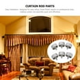 thumbnail image 4 of ETHZZLE 6Pcs Versatile Plated Silver Curtain Rod End Caps Decorative Finials for Home Office Window Rods, 4 of 7