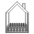 thumbnail image 6 of Aukfa House Bed for Kids Teen, Wood Bed Frame with Fence, Full Size Bed, Gray, 6 of 8
